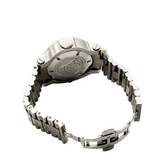 RENATO COLLEZIONI Mens T-REX TITANIUM Watch W/Green Swiss Movement Retro Classic - Picture 5 of 6